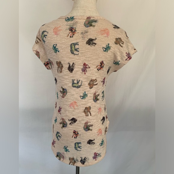 Ginger G knit curved hem elephants top size Small - Picture 5 of 9